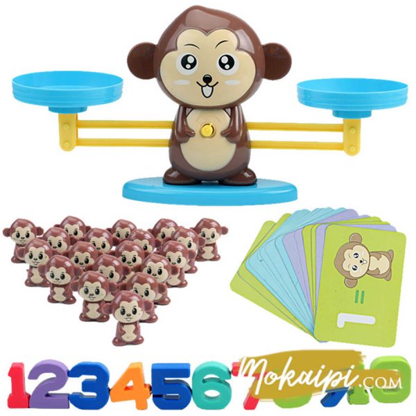 monkey balance monkey jeu du singe jouet montessori educatif mathematiques vue01