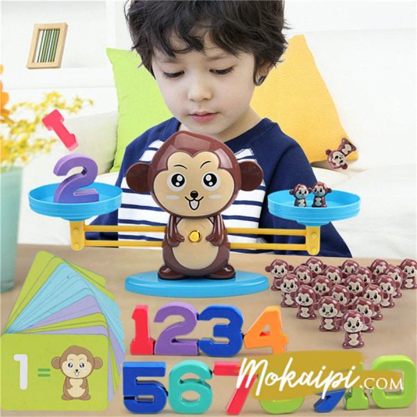 monkey balance monkey jeu du singe jouet montessori educatif mathematiques vue02