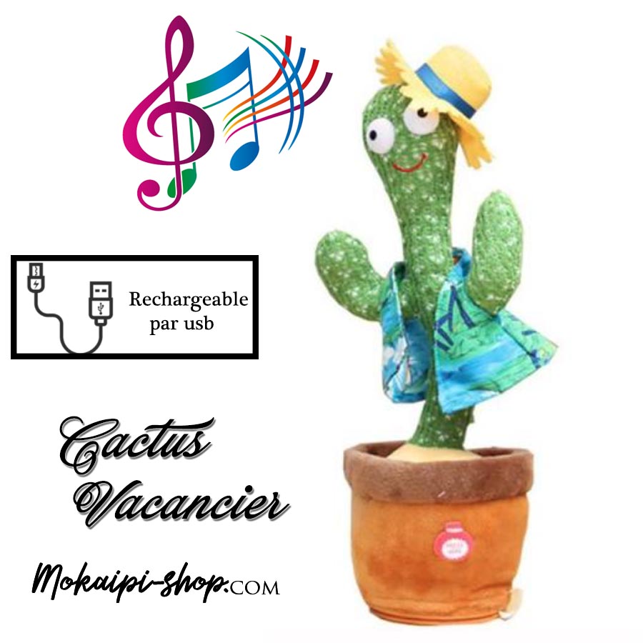 BEAUXI Cactus Qui Danse et Répète, Cow Boy Cactus Chantant et Dansant,  Jouet de Danse Drôle pour Les Enfants,Cactus de Danse électronique de